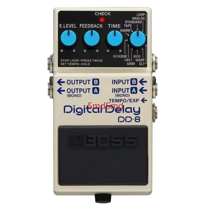 Digital Delay Guitar Pedal DD-8 3 Delay Types Versatile Mode Vintage Echoes Shimmer Mod Looper