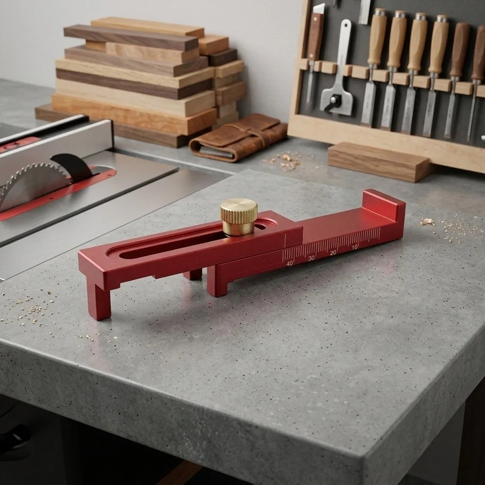 Woodworking Gap Gauge Tool for Saw Thickness and Joint Fit - Alloy Construction with Clear Markings for Easy Reading