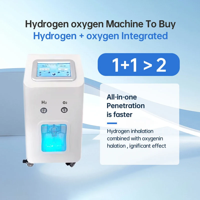 High Flow 6000ML Hydrogen Inhalation Machine SPE PEM Tech 99.99% Pure H2 Generator Molecular 3000ML H2 Inhaler Therapy Device CE