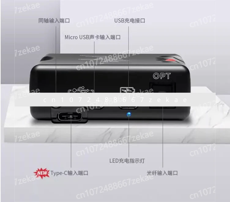 เครื่องแปลงสัญญาณดิจิตอลเป็นอนาล็อกแบบพกพา DAC พร้อมแอมพลิฟายเออร์หูฟัง