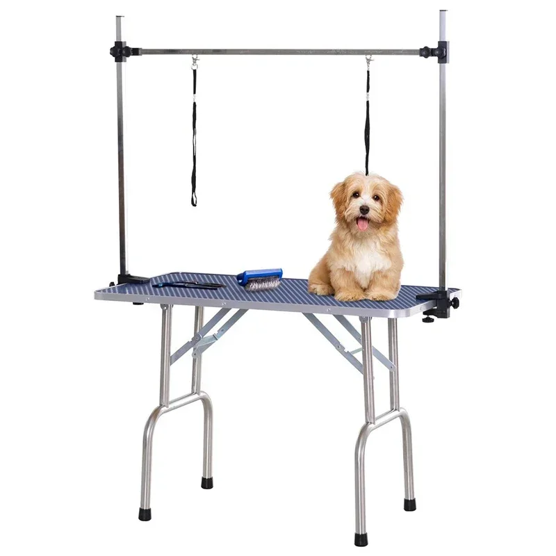 Factory direct supplier household small and large size portable pet grooming table dog foldable shower hair trimmer table