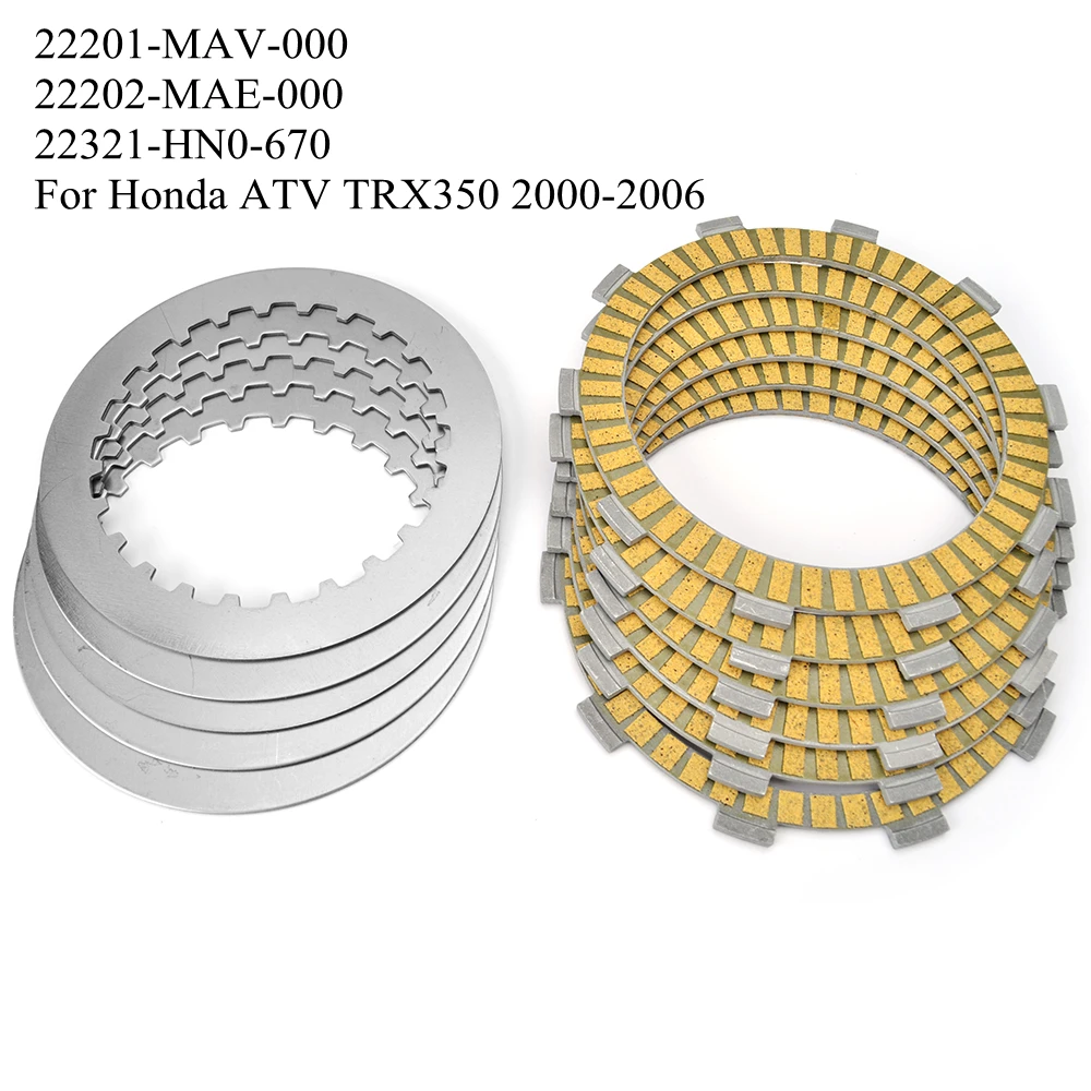 

Clutch Plate For Honda ATV TRX350 FourTrax 350 ES 2000-2006 Clutch Friction Disc Plates TRX 350 TRX350TE TRX350F 22201-MAV-000