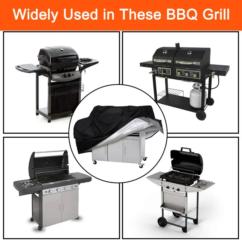 BBQ Grill Barbeque Cover Anti-Dust Waterproof Weber Heavy Duty Charbroil BBQ Cover Outdoor Rain Protective Barbecue Cover