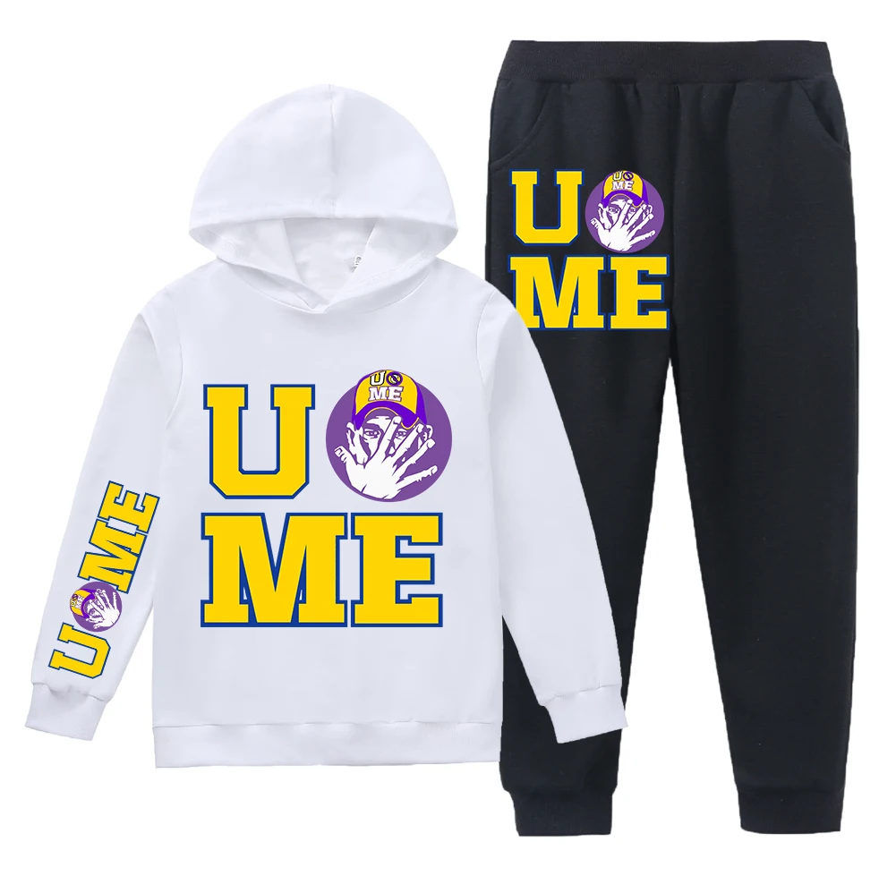 ชุดฮู้ดดี้พิมพ์ลายสองด้าน จอห์น ซีน่า รุ่นใหม่ สำหรับฤดูใบไม้ผลิและฤดูใบไม้ร่วง เสื้อโค้ทแขนยาวสำหรับผู้ชาย ชุดสูทเด็กผู้ชาย เสื้อสเวตเชิ้ต Uc Me