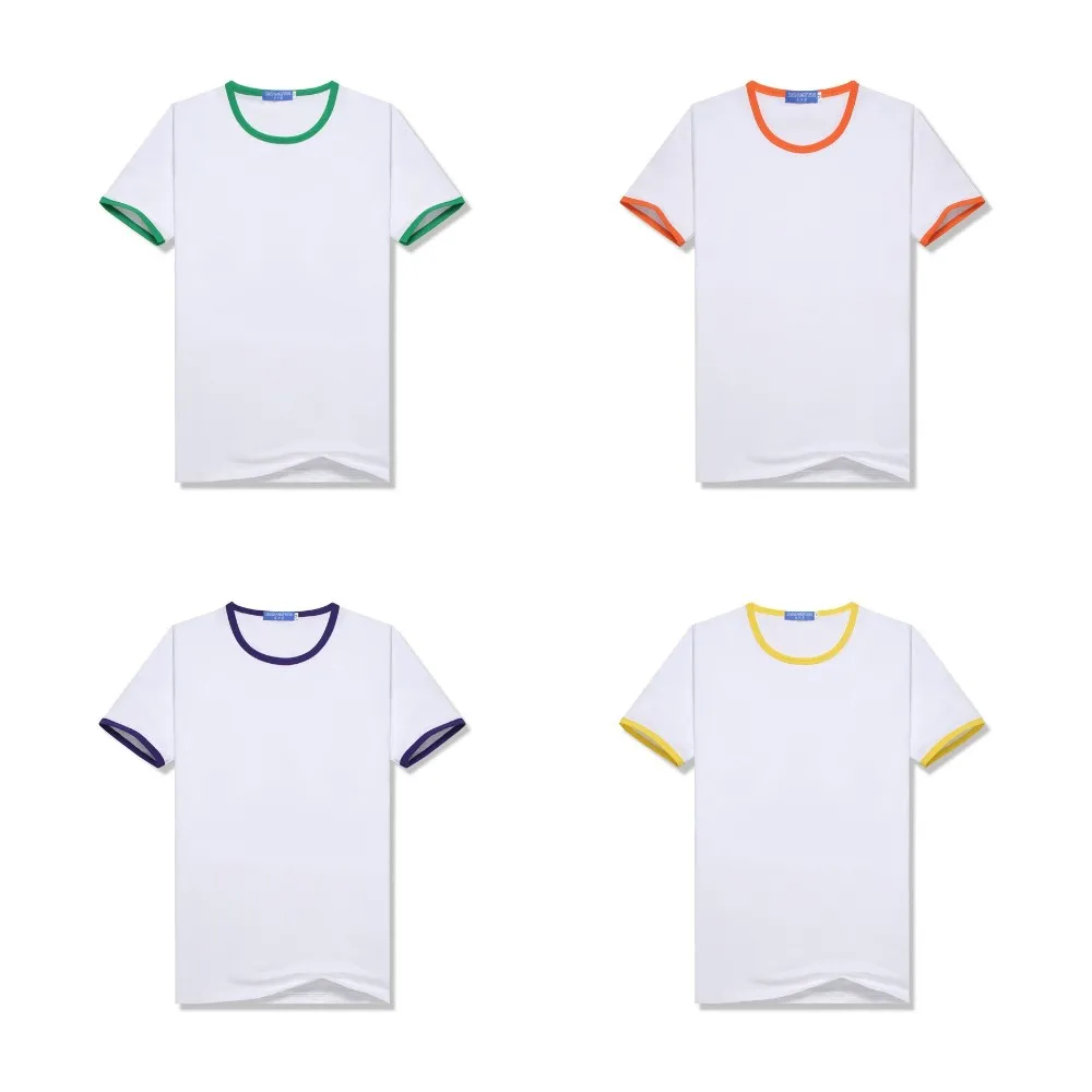 Sublimation Blank Tshirts Polyester Casual Tee TopsT-shirts For Custom Team Parent-Child Clothes