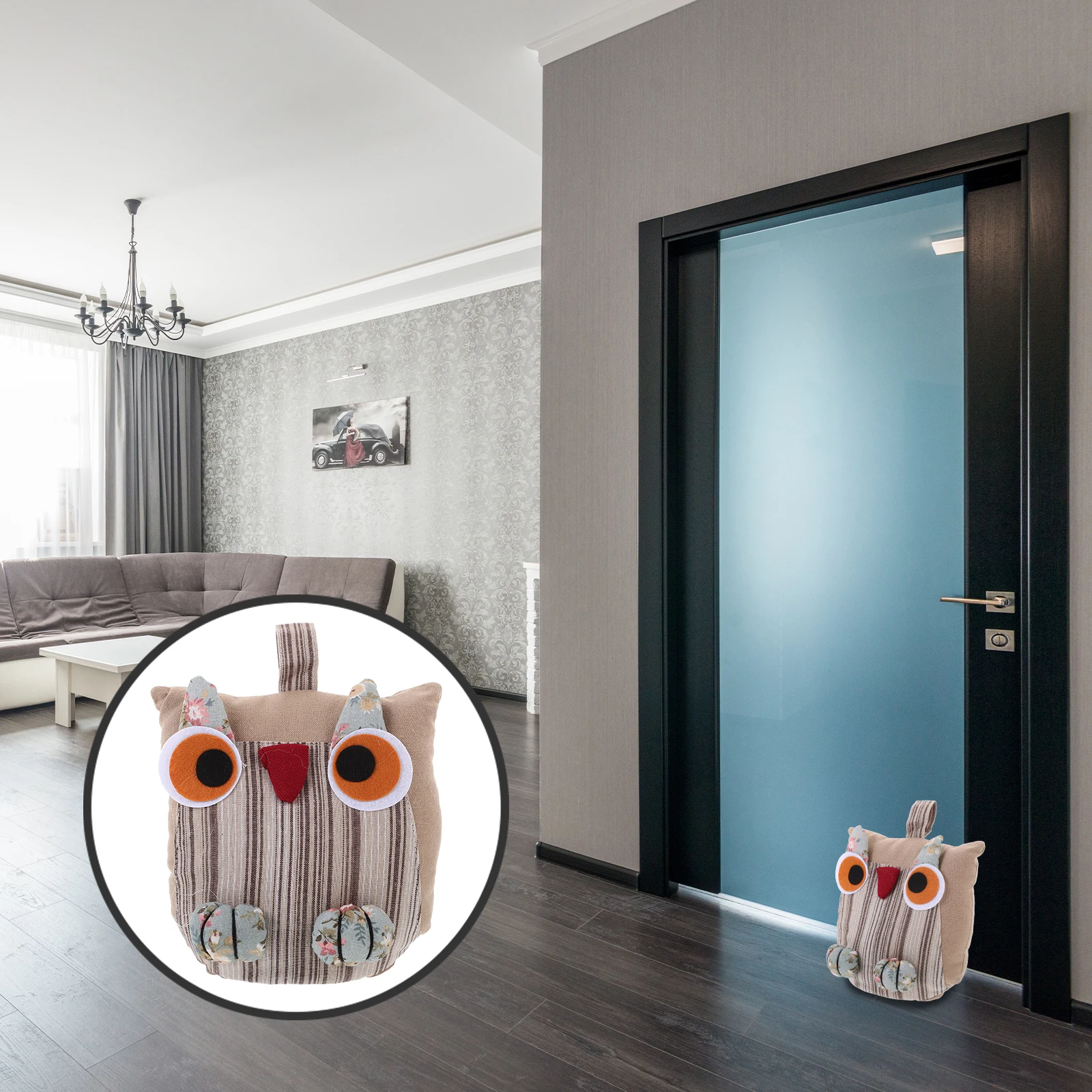 

Fabric Weighted Door Stop Owl Block Stuffed Kawaii Doorstops Animals