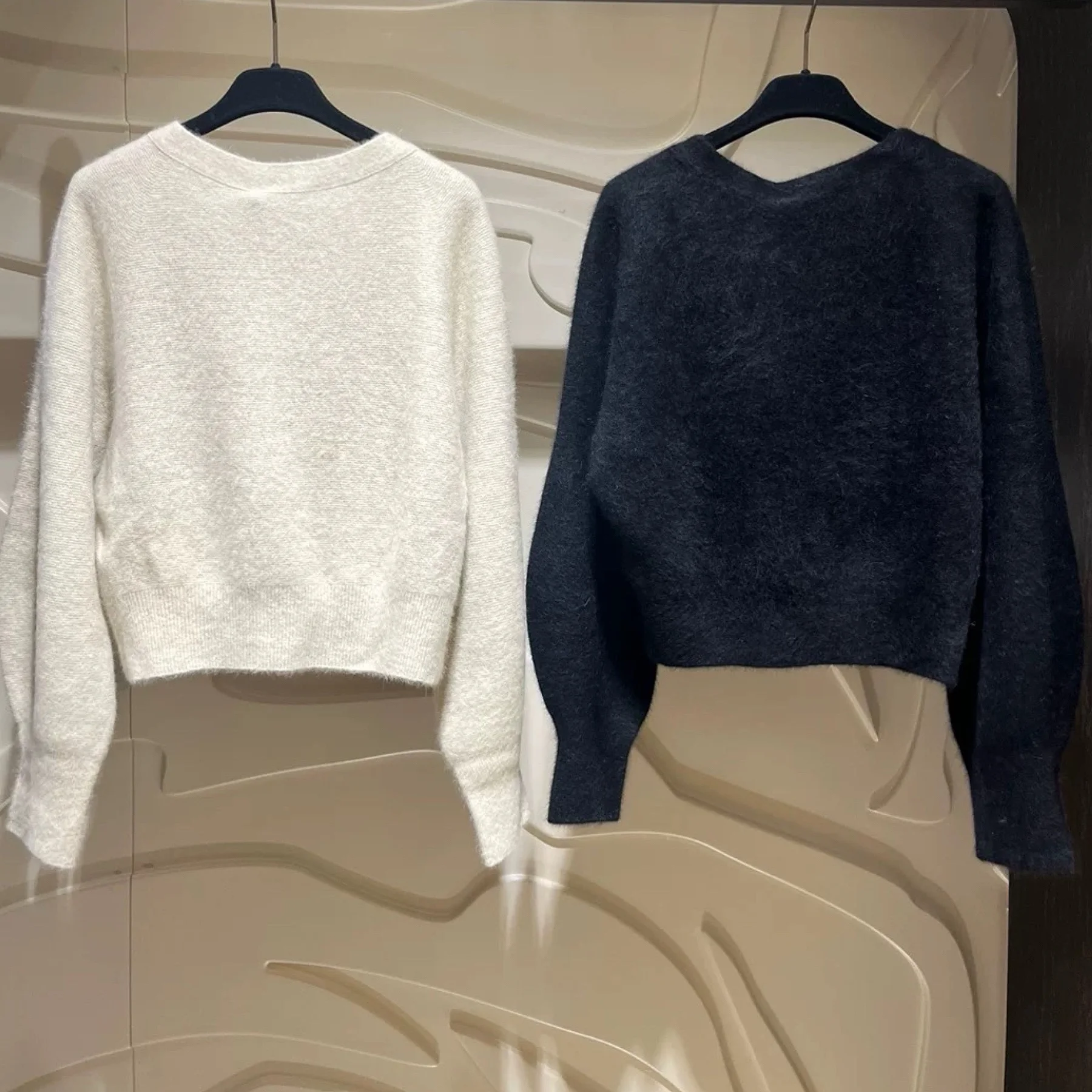 

Однотонный шерстяной открытый кардиган с v-образным вырезом и ремешком, комплект из двух предметов L@NVIN 24, зимний женский вязаный свитер Faion