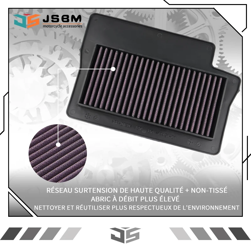Filtre à air d'admission haut débit JSBM pour moto Yamaha MT09, MT-09, MT 09 SP, Tracer 900 GT 2021, 2022, 2023, 2024, 2025 B7N144510100