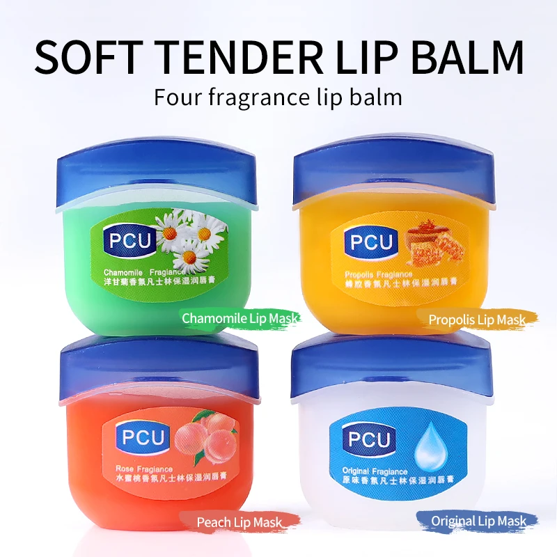 1pcs Jelly Lip Balm Hydrating Moisturizing Vaseline Lipstick Long Lasting Natural Plant Anti-Cracking Lip Care Petroleum Lipbalm