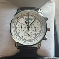 Nuevo Reloj de Pulsera Zeppelin para Hombre, con Tres Subesferas, Segundero Móvil, Cronógrafo Multifuncional, de Cuarzo, para Negocios y Ocio