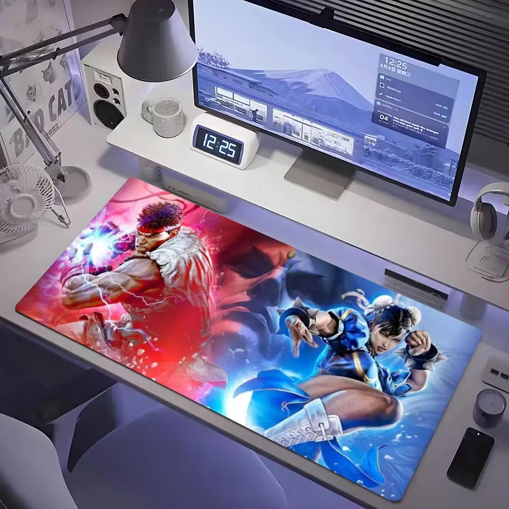 

Street Fighter Mouse Pad Tablet mouse Pad Laptop xl desktop mouse pad, cute HD Rainbow Gaming keyboard pad, csgo Player, 90x40