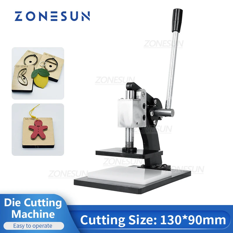 ZONESUN Leather Die Cutting Machine, Handmade Earring Cuts, Pressing Machine for Punching Clicker Die, Steel Rule Die