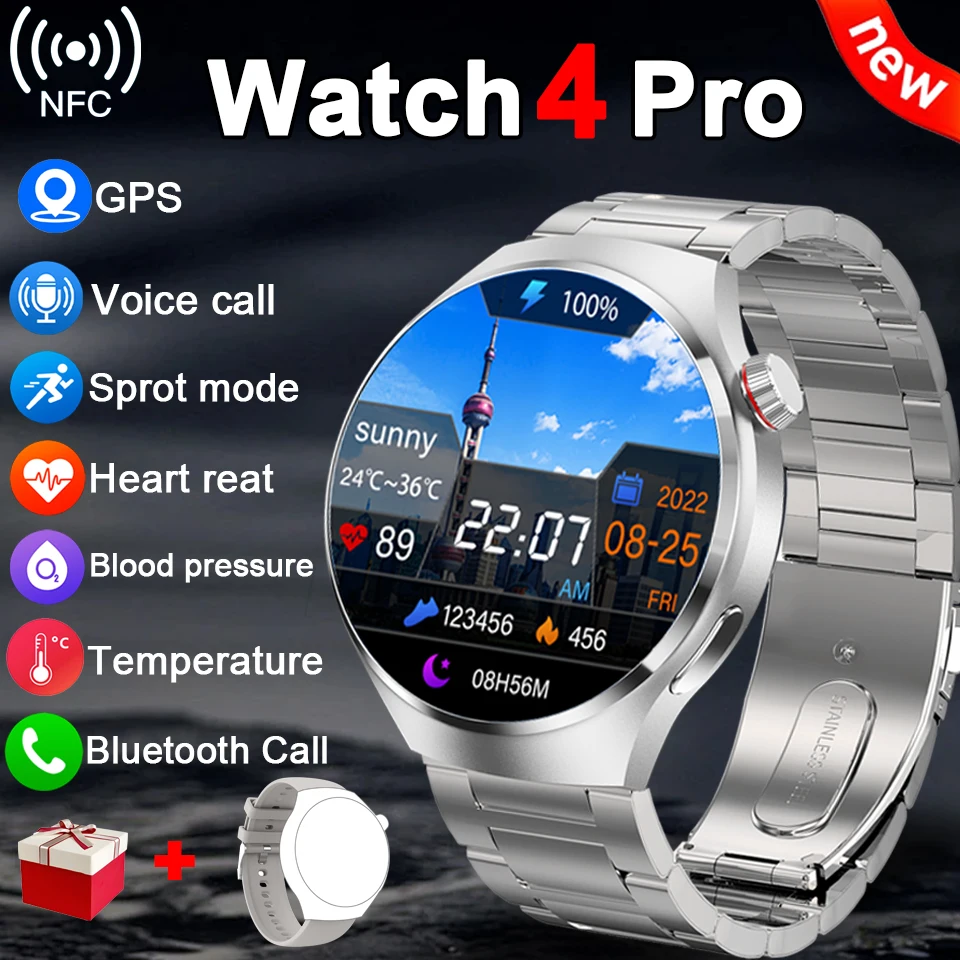 2025New For Huawei Watch4 PRO Smart Watch Men Ms.Watch 4 Pro HD Screen Bluetooth Call NFC GPS Heart rate waterproof SmartWatch