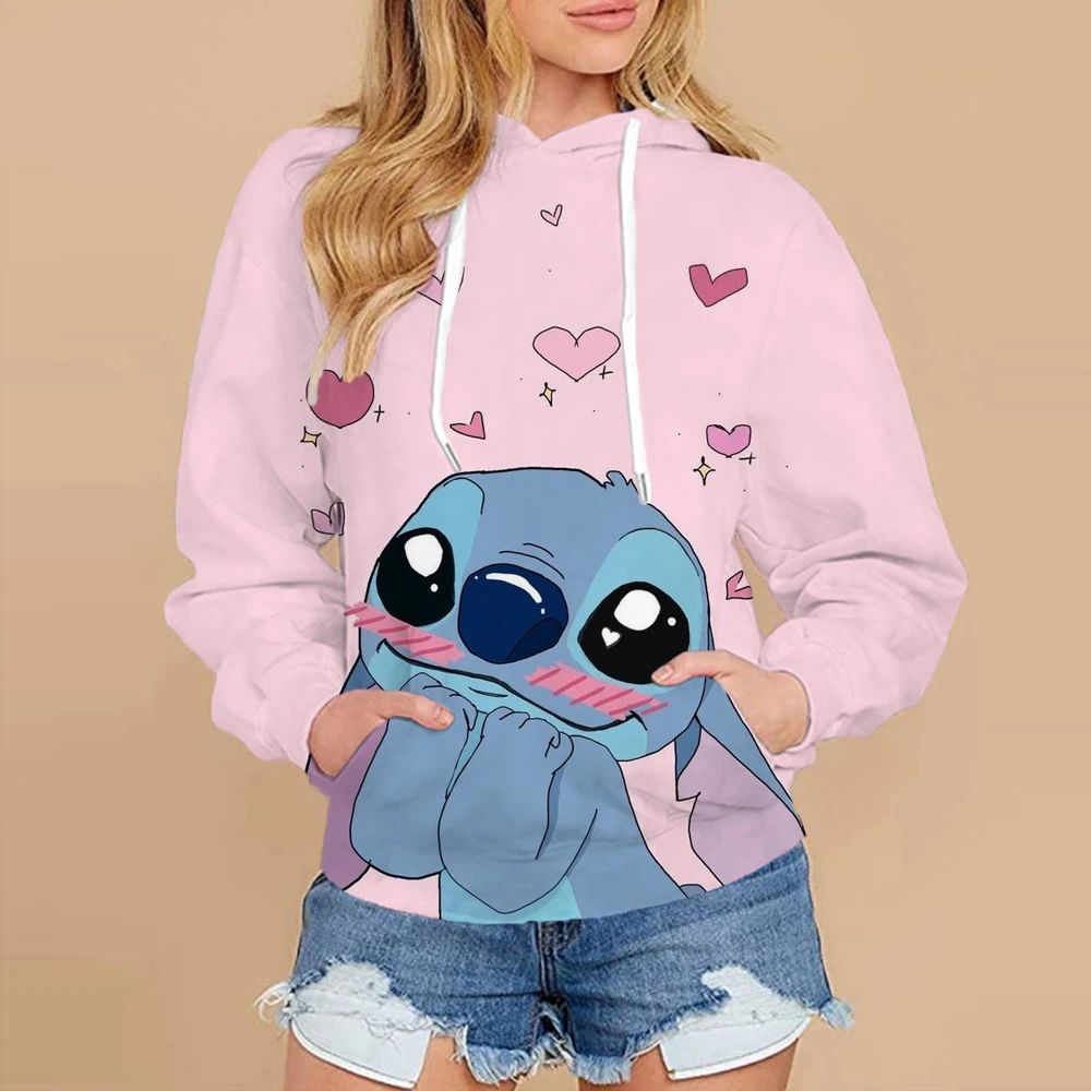 

Disney's Lilo & Stitch Hoodies Men Women Hooded Pullover Sweatershirt Male Female Student Hip Hop Hoddie Sweatshirts