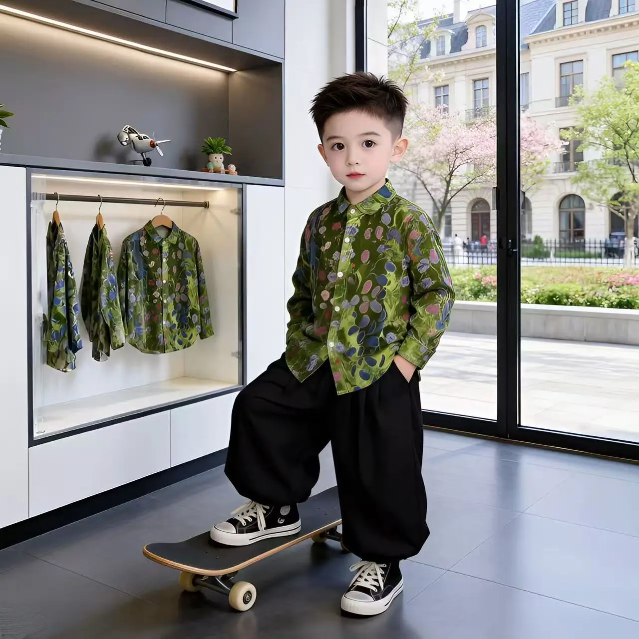 Boys Hanfu Set Children's 1 Years Old Birthday Clothing New Chinese Style Tang Costume Spring Fall Performance Dress Shirt+Pant