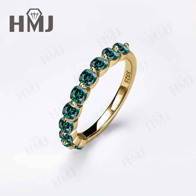 925 Sterling Silber Ring Moissanit Kissenförmiger Schliff VVS1 D Farbe/Aqua Blau/Grün/Champagner Jubiläumsgeschenk Feiner Schmuck für Frauen – Detail 11