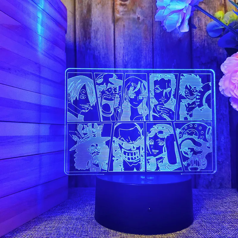 3D Night Light Japanese Anime Manga for Bedroom Decor Birthday Color Gift LED Lamp Kid Love Present