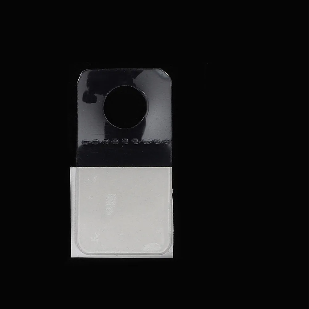 Self Adhesive Hanging Tabs 100Pcs Clear Plastic Round Hole Retail Display Hangers for Small Items