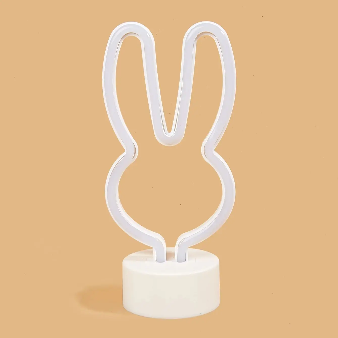 Chi-buy LED Neon Desktop rabbit ears  USB Powered Neon Signs Night Light 3D Wall Art Bedroom Living Room Decor Lamp Signs