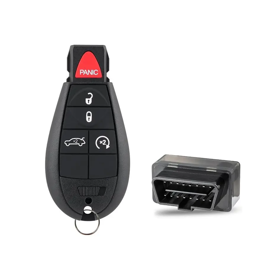 

fob Replacement Compatible with Dodge Chrysler Town and Country Caravan Routan, RAM 1500 2500 3500 5 Button Easy DIY Installatio