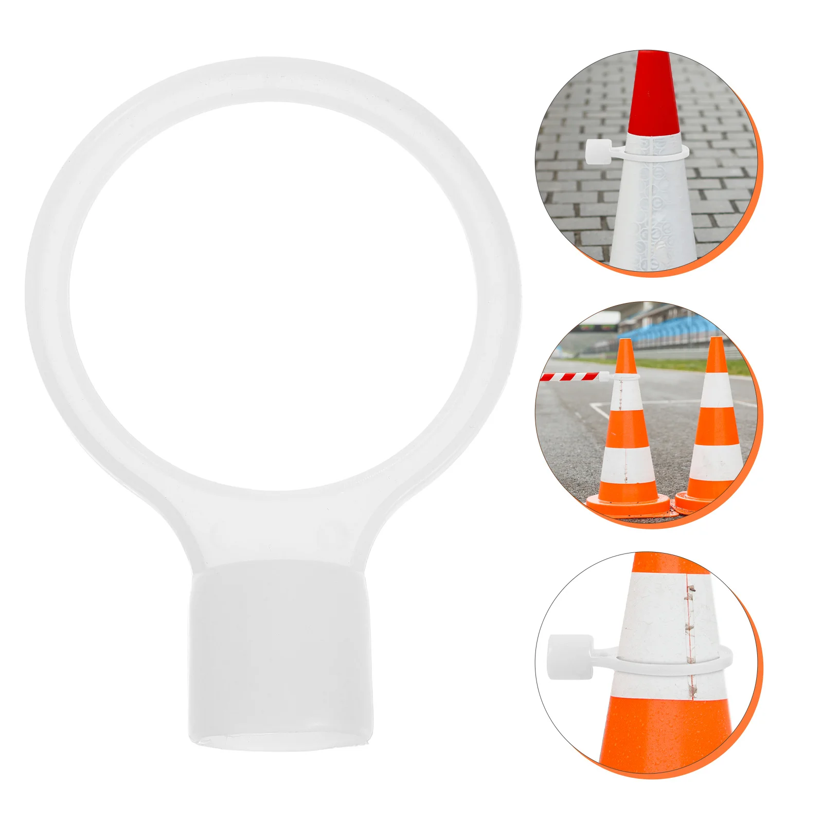 

6Pcs Flexible Plastic Cone Connectors Durable Weather Resistant for Traffic Control and Safety Safety Warning Cone Connector