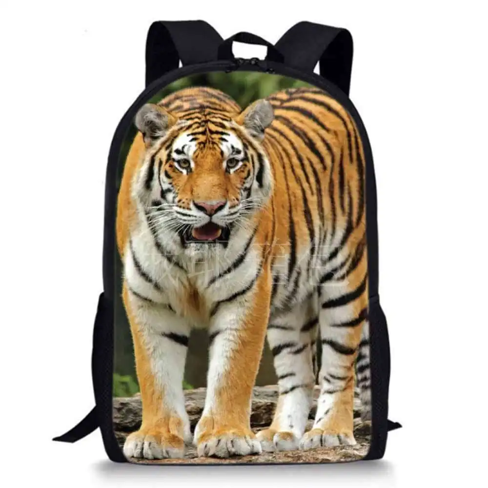 Sac d'école à motif de tigre pour enfants, sacs pour enfants, animal, garçon, fille, SR