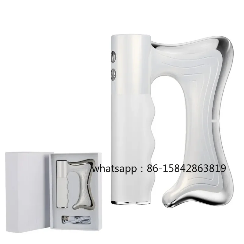 Electric Fascia Knife, Meridian Scraping Instrument, Micro-current Hot Compress Vibration Relaxation Muscle Soothing Massager