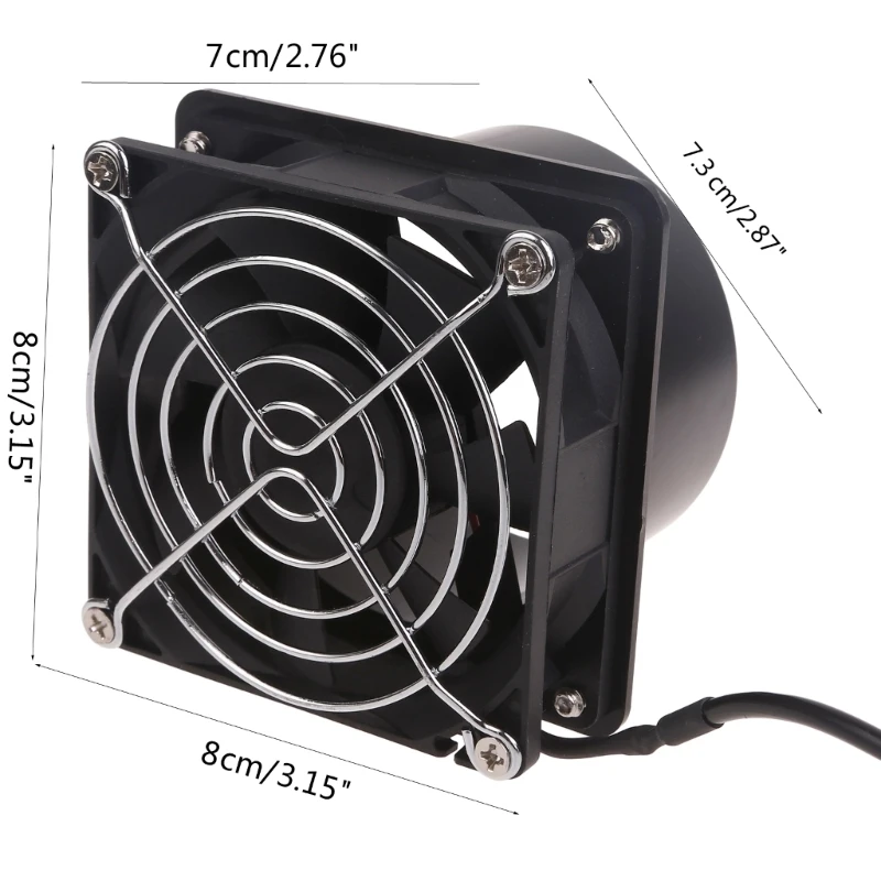 Compact and Portable Fume Extractor Fan with Duct Pipe and Ventilation Tubing for Kitchen and Bathroom Use USB Powered