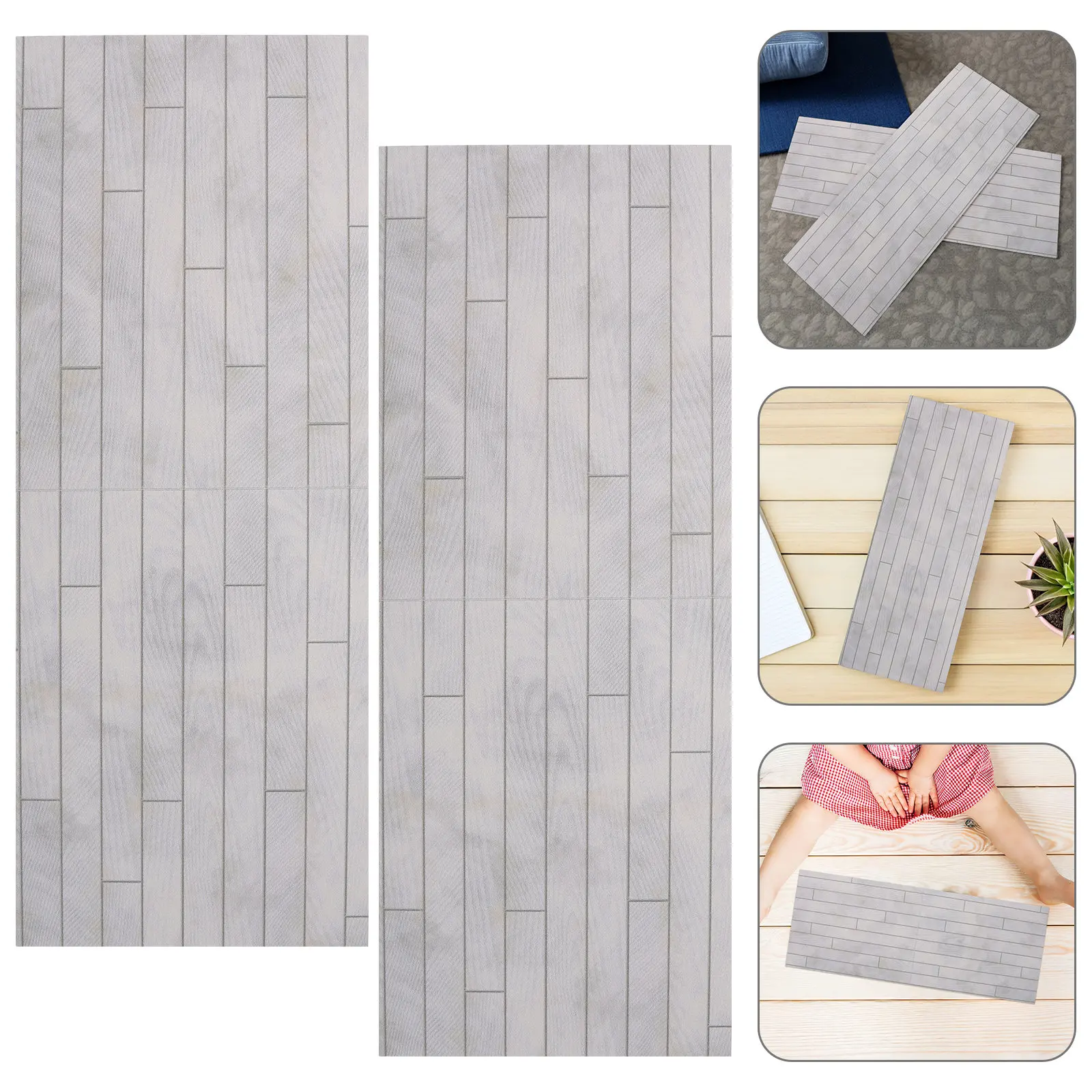 

2Pcs DIY Miniature Wood Flooring Realistic Texture Dollhouse Floor Material for Craft Enthusiasts Home Decoration