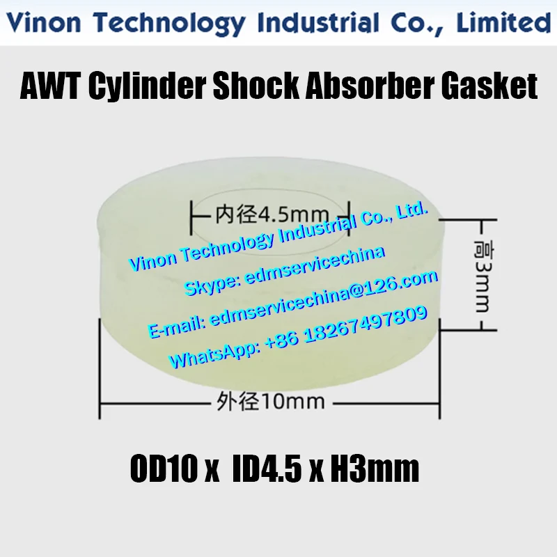 AWT Cylinder Shock Absorber Gasket Ø10xØ4.5Øx3Tmm for Sodic k wire cut machines