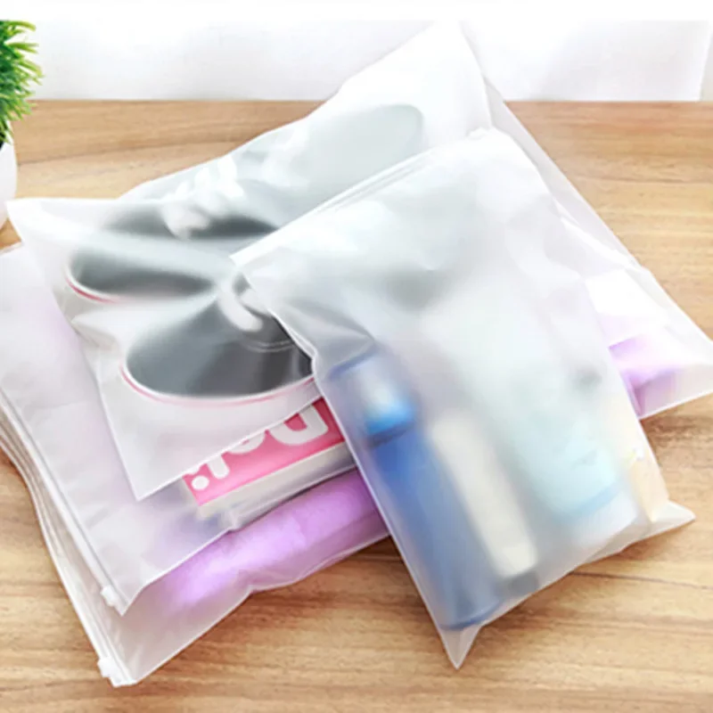 1PCS Frosted Underwear Cloth Socks Storage Organizer Bag Eco Friendly Travel Waterproof Cosmetic Bag Makeup Bath Pvc Pouch