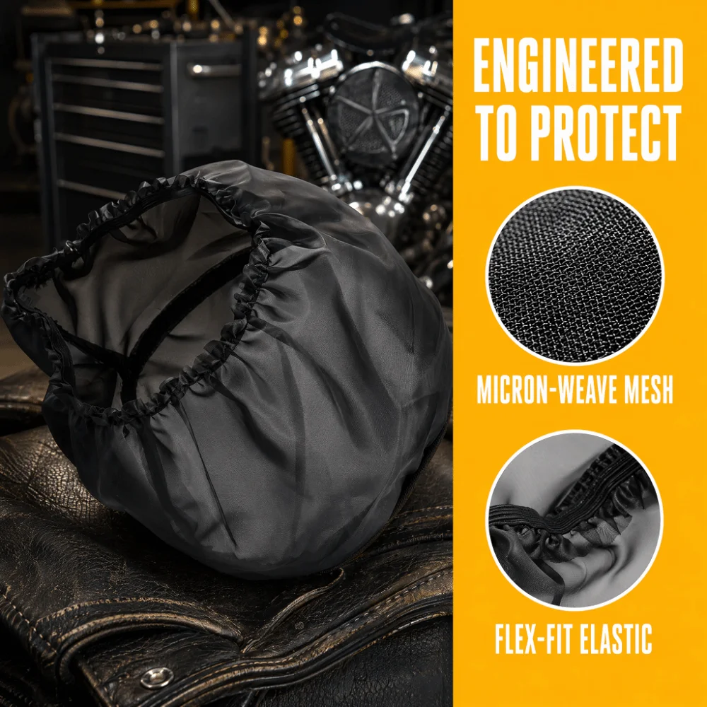 Black Air Filter Cleaner Cover Net Universal Intake Filter Guard Cover Air Filter Dust Protector Sportster Refit