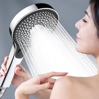 Large Shower Head High Pressure Big 135MM Panel Water Saving Spray Nozzle Rainfall Shower 3 Mode Adjustable Bathroom Shower Head