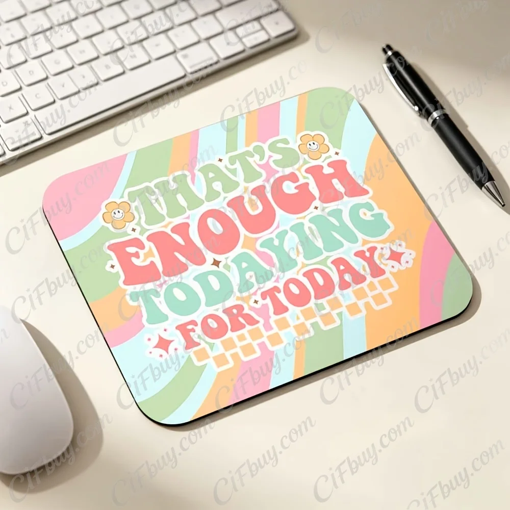 CIFbuy Mouse Pad Smooth Gaming Surface Fast Tracking Anti Slip Rubber Base Durable Desk Mat for PC Office Gamer Retro Pastel