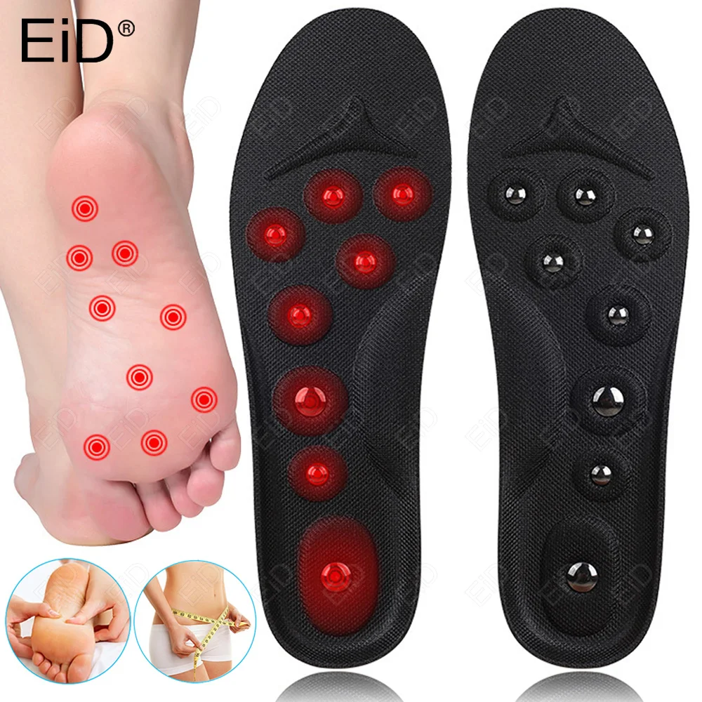 EiD Big Magnets Foot Massage Magnetic Insoles Feet Massage Physiotherapy Therapy Acupressure Slimming Insoles for Weight Loss