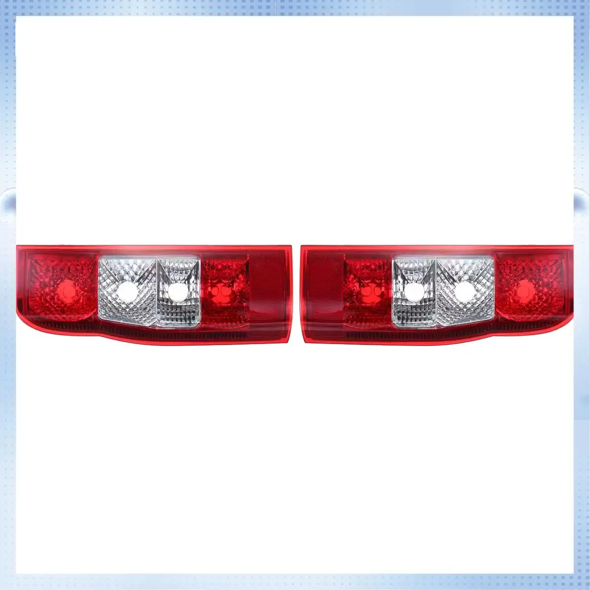 

NEW-2Pcs Car Rear Bumper Reflector Rear Tail Lamp Brake Light For Ford Transit MK7 2006 - 2014 Panel Van