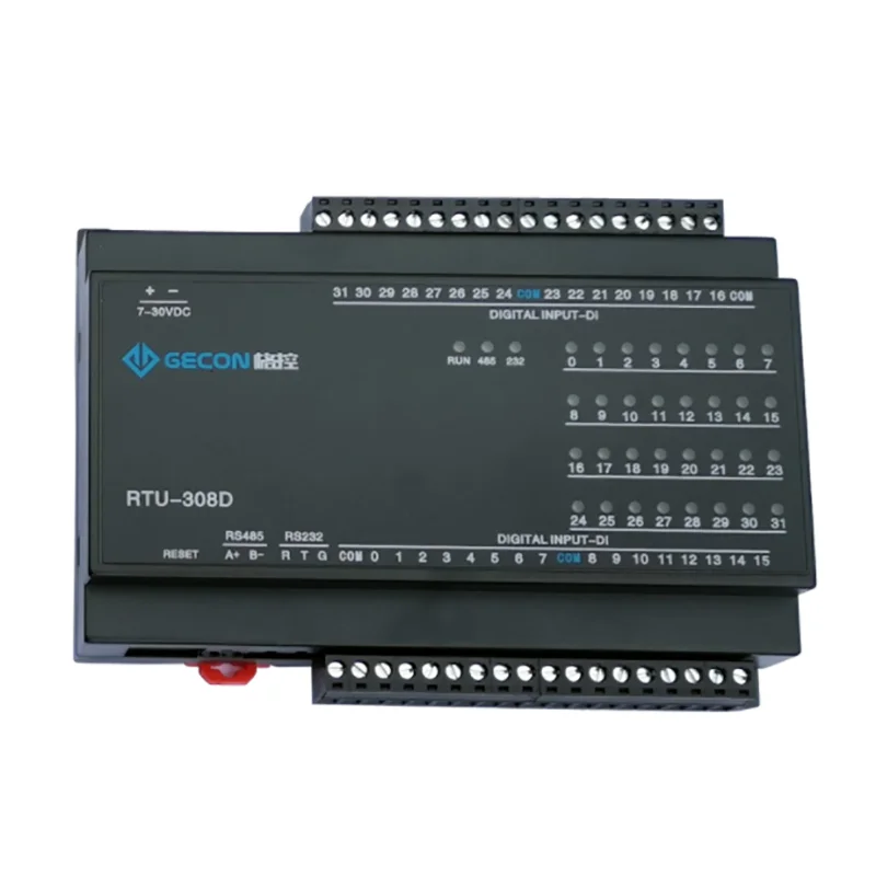 

308D 32-channel DI digital switch input button and other state information collection Modbus module RS485 upload