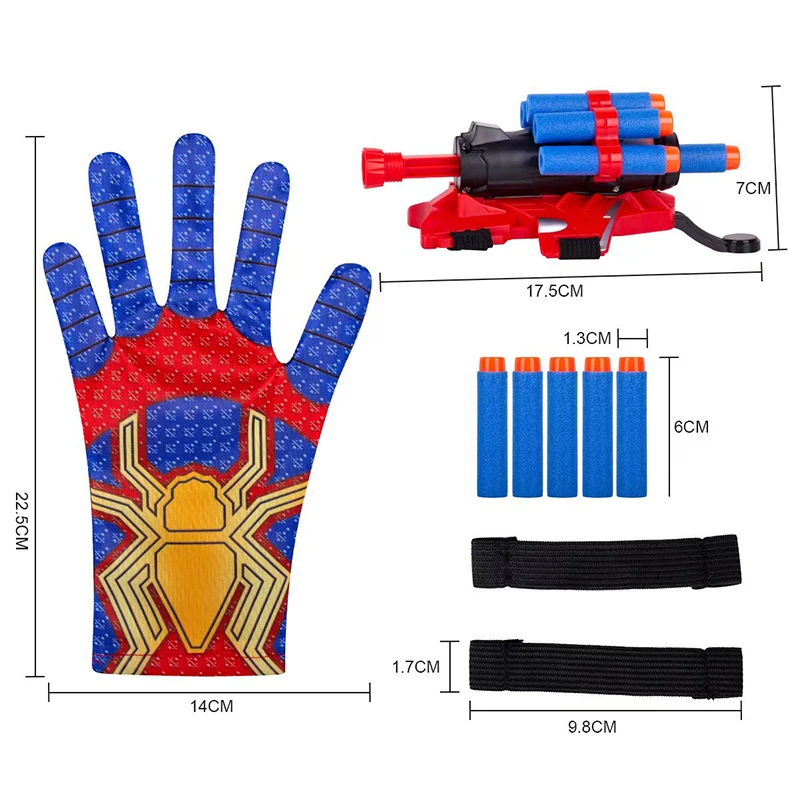 Spider Launcher Chidlren Toy Glove Web Shooters Halloween Wristband Prop Boys Cosplay Figure Game Christmas Kids Present Toys