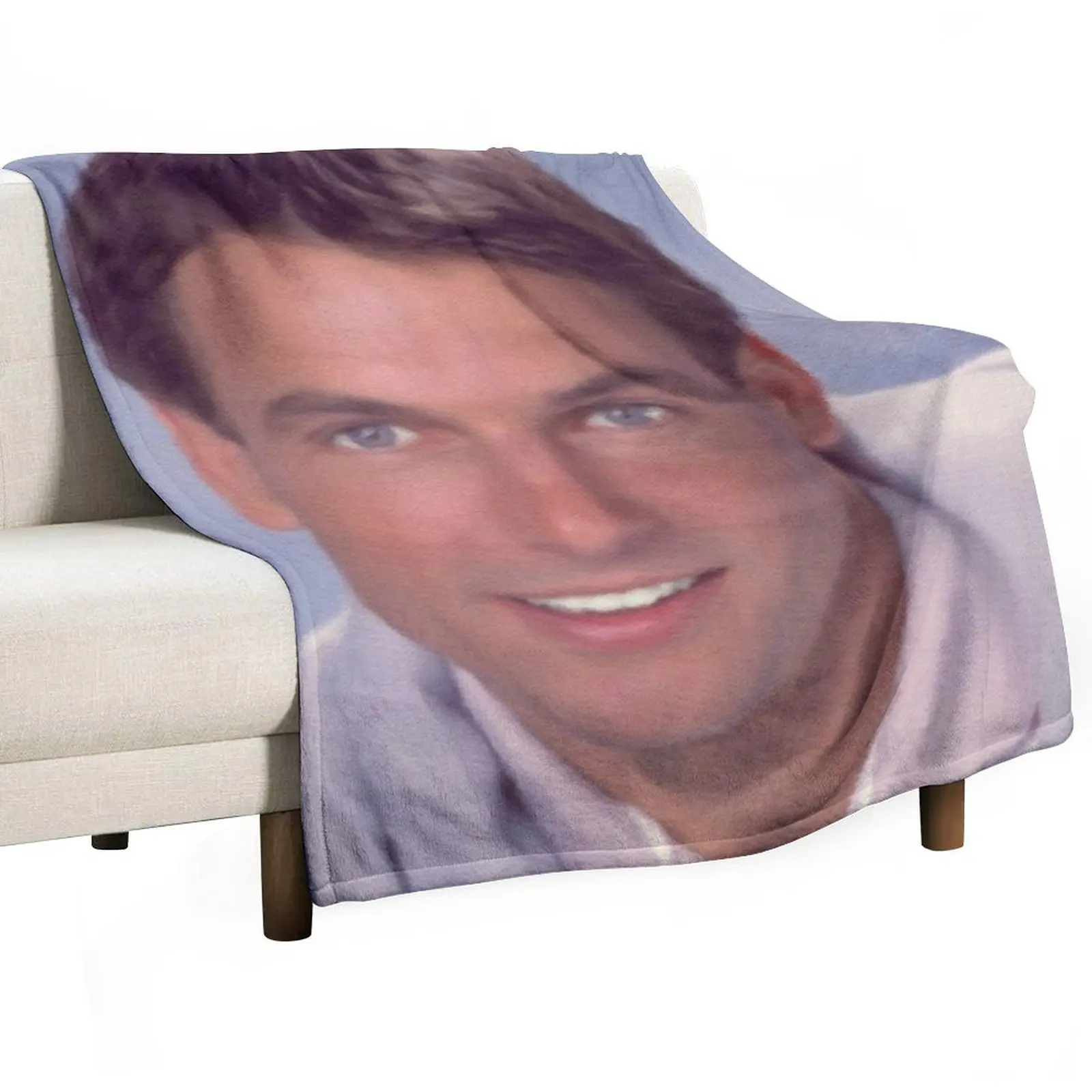 

Mark Harmon, TV Star Throw Blanket Bed Vintage Soft Plush Plaid Thermals For Travel Blankets
