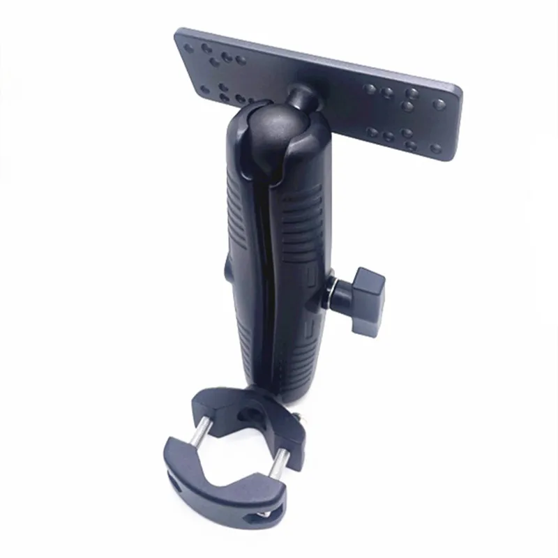 1.5 Inch Rubber Ball Base Torque Pipe Clamp With Double Socket Arm to Fish Finder Mount for RAM Mount Boat Garmin/Lowrance