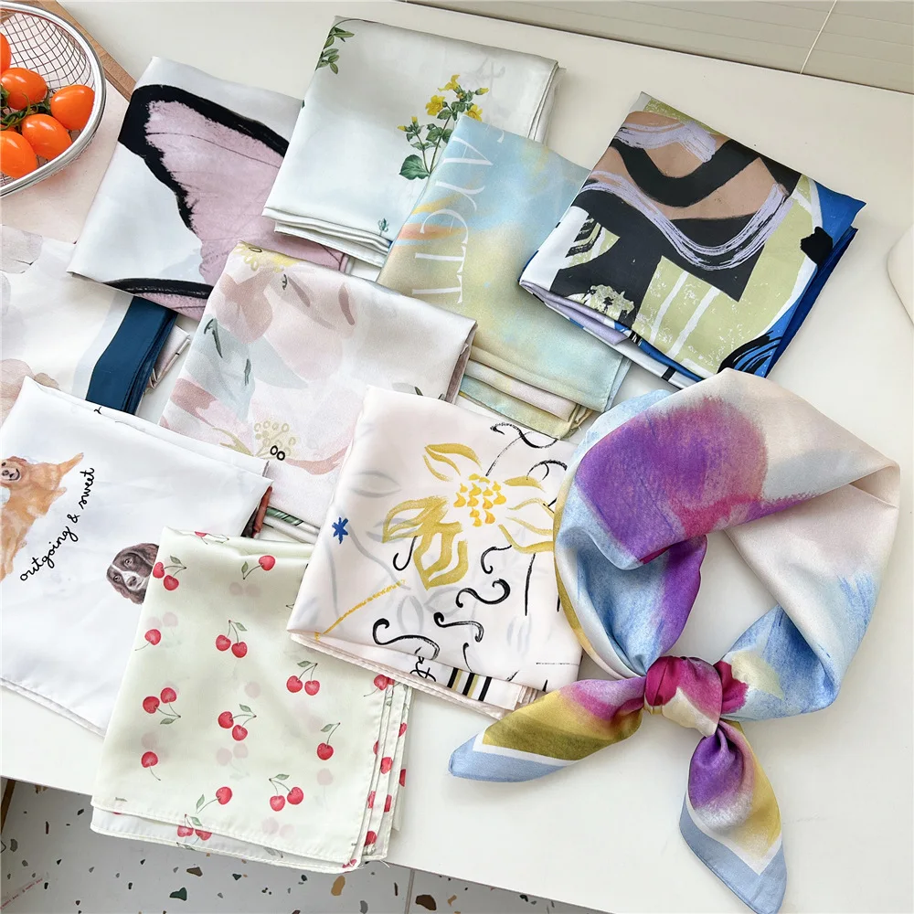 

70*70cm Square Hair Scarf Bandanas Hairband Turban Headband Hairscarf Headscarf Shawl Wrap