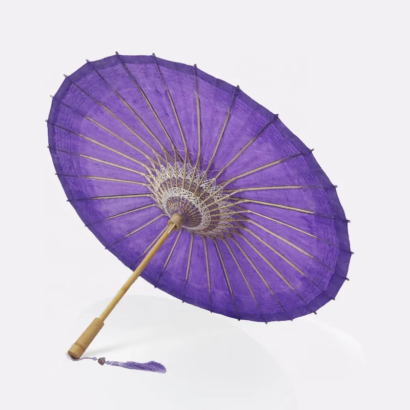 

Personalized Chinese Handmade Rainproof Oil Paper Parasol Umbrellas Retro Bohemian Decorative Bamboo Handle Parasol for Girls