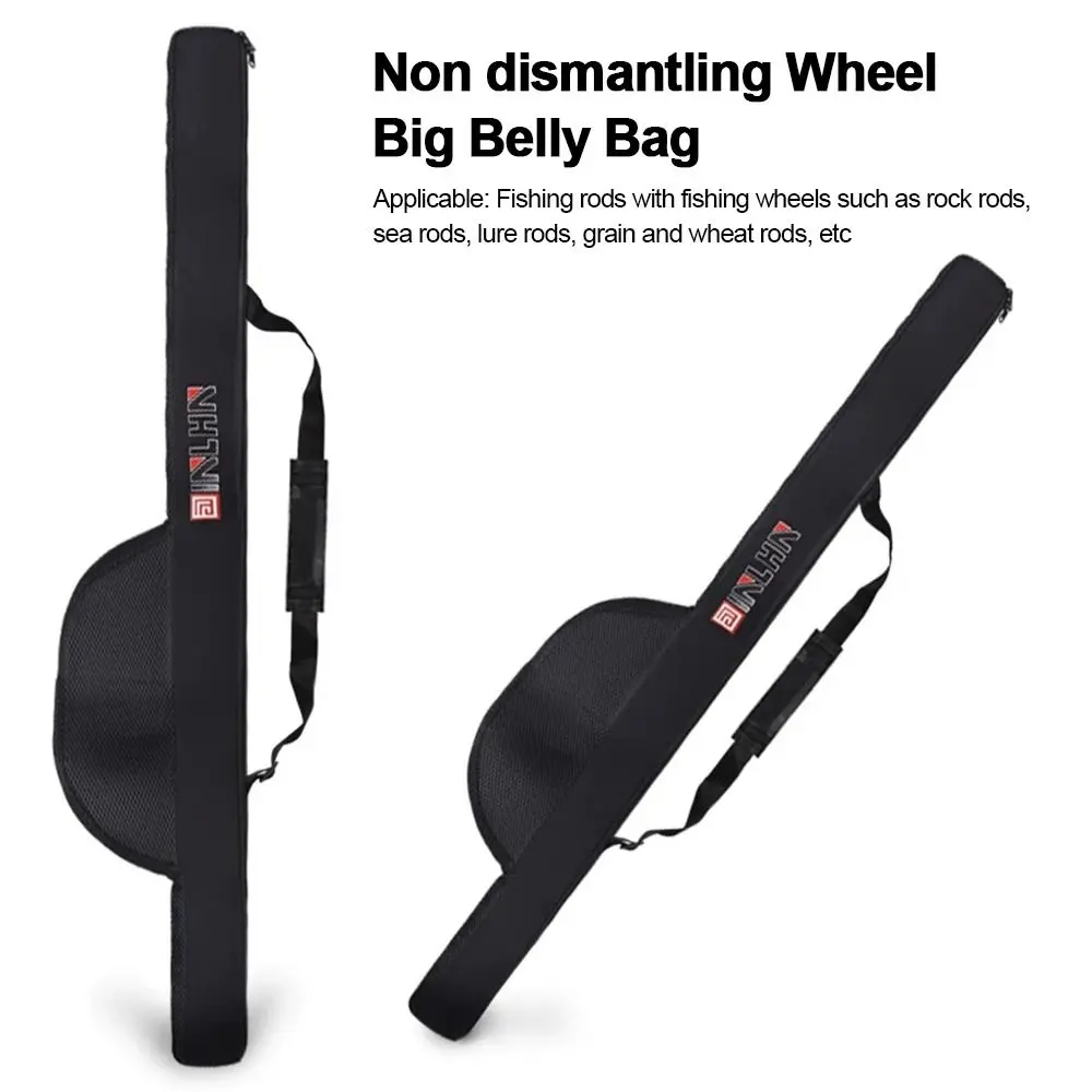 New Portable Fishing Rod Bag Folding 118/128cm Fishing Pole Reel Bag With Shoulder Strap Fishing Pole Case