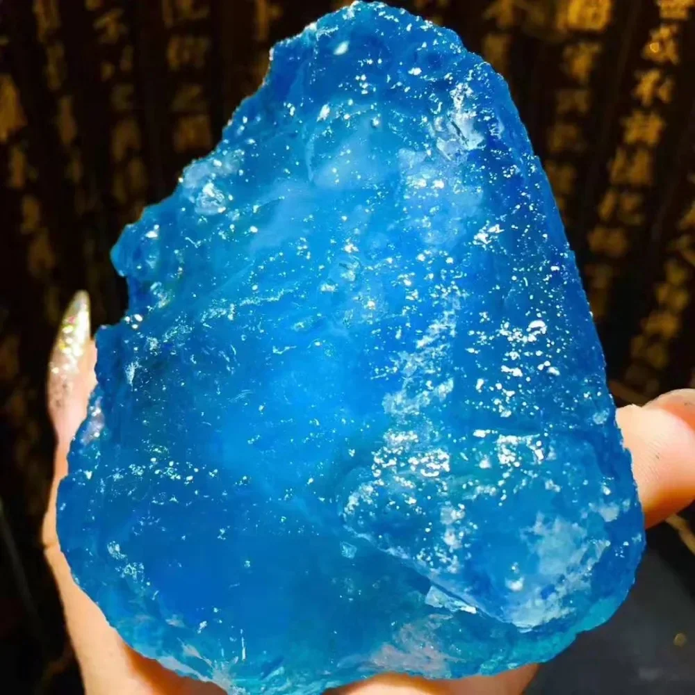 Large Natural Sea Sapphire Raw Stone Natural Aquamarine Crystal Reiki Healing