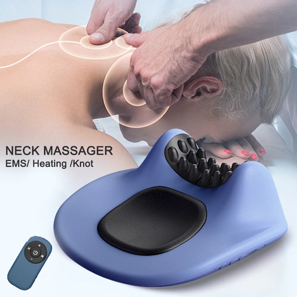 

Smart Neck Massager Pillow Electric Heating EMS Pulse Neck Acupuncture Cervical Spine Traction Massage Neck Kneading Pain Relief