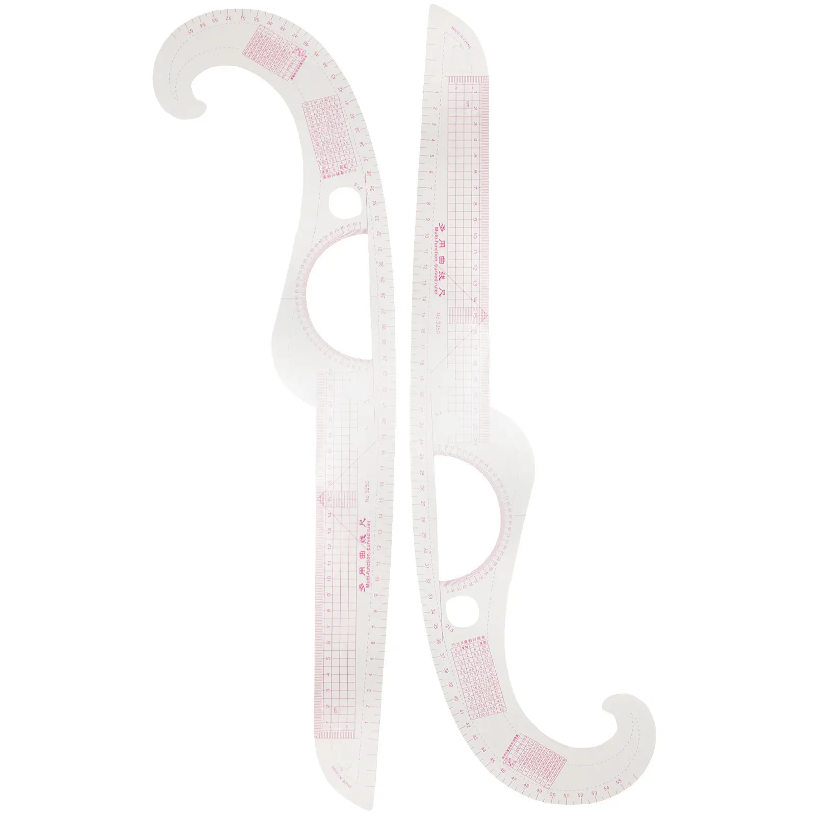 

2Pcs French Curve Ruler Set for Sewing Tailor Measuring Tool for Clothing Proofing and Patchwork Sewing Ruler Supplies