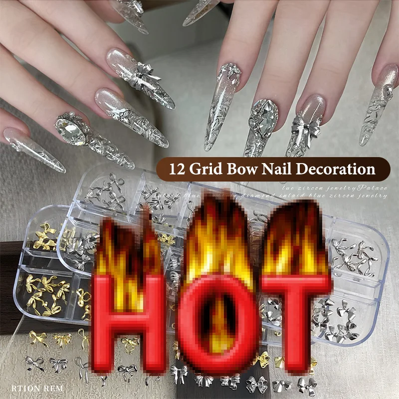 30/60 قطعة ثلاثية الأبعاد رائعة سبيكة مسمار الفن السحر الفاخرة Kawaii القوس الشريط مجوهرات مسمار حجر الراين الديكور DIY بها بنفسك اكسسوارات #1