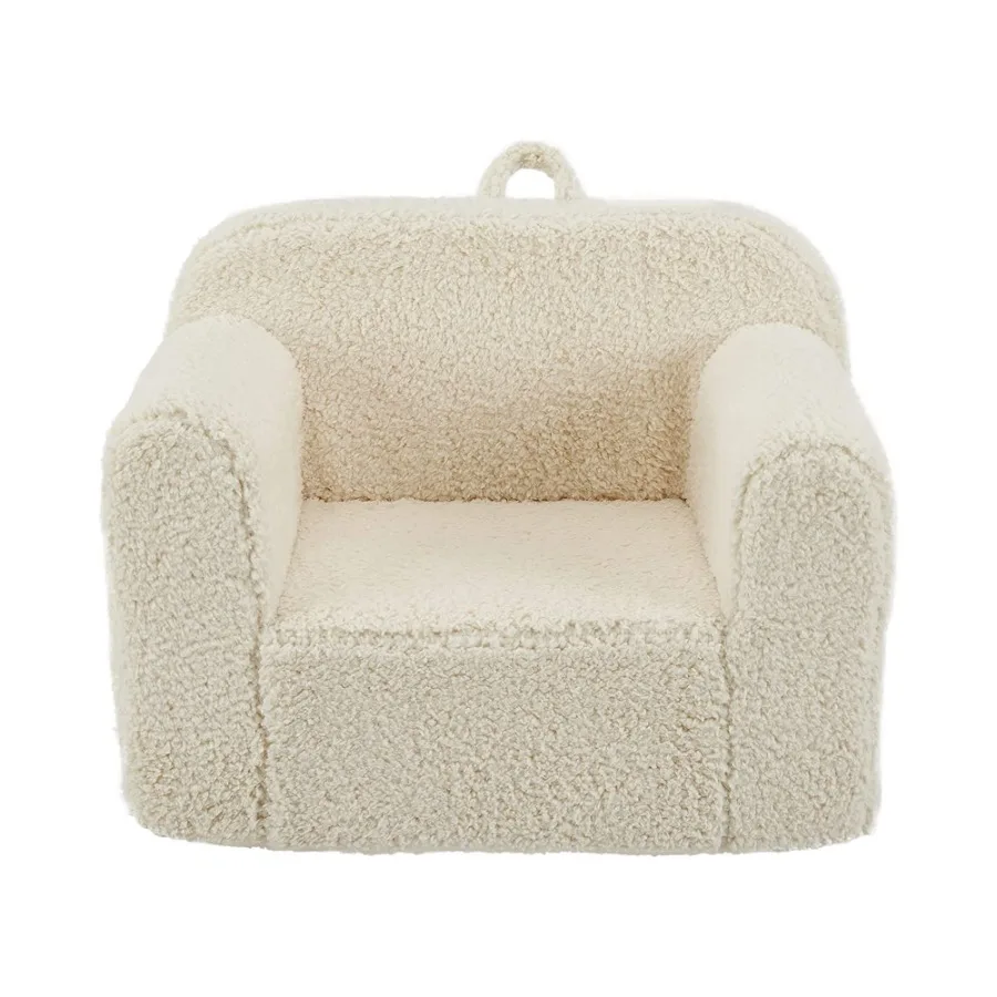 

Armchair Toddler Couch Baby Sofa Chair with Sherpa Fabric for Boys and Girls Beige