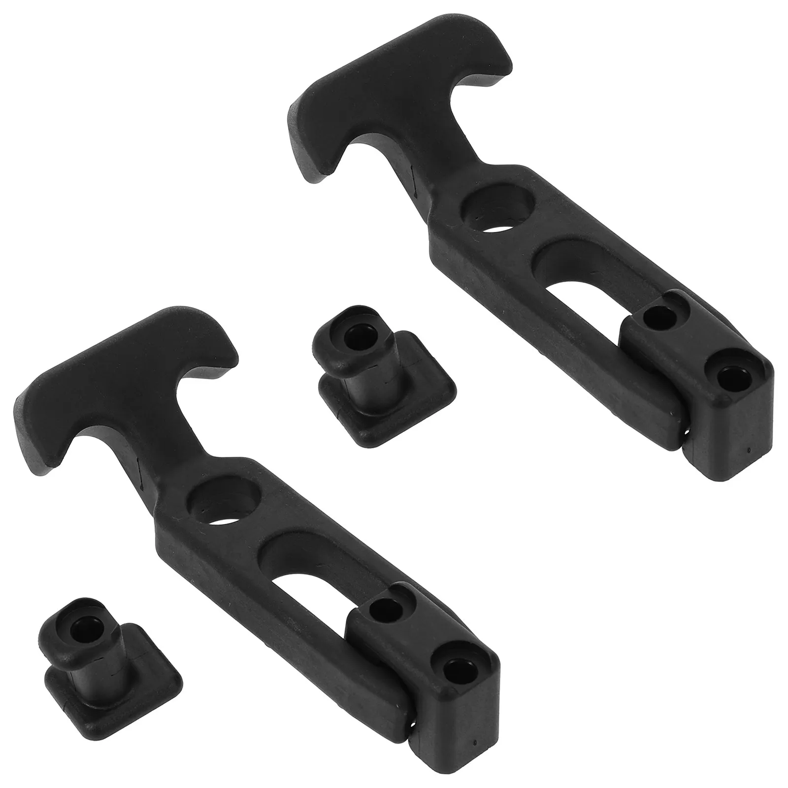 2Pcs Rubber and Metal T-Handle Hasp Latch Heavy-Duty Flexible Draw Latch for Toolboxes Car Hood Coolers Construction Machinery
