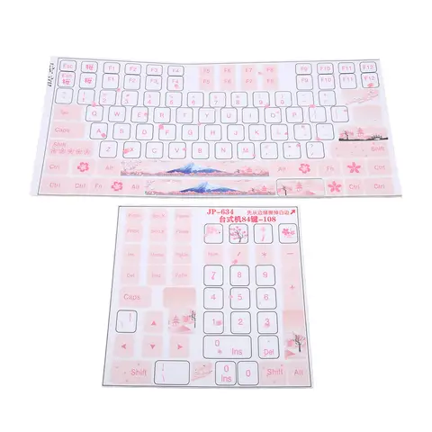 Tangentbordsklistermärken Universellt stationärt mekaniskt tangentbord Klara vackra engelska tangentklistermärken för knappar Tangentklistermärken 10 best sales klistermärke med tangentbord - №1